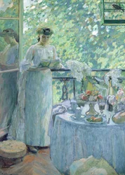 Donna su un balcone